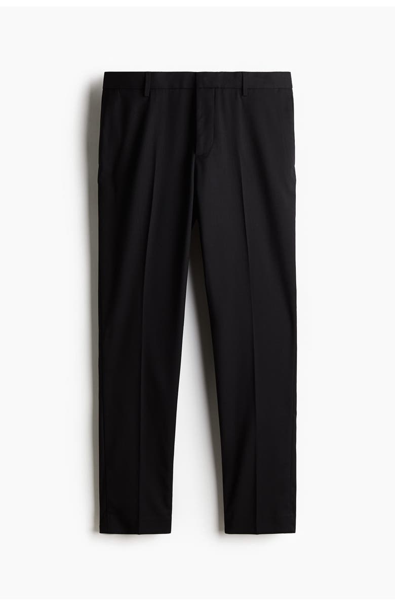 H&M Slim Fit Suit Trousers, Main, color, Black