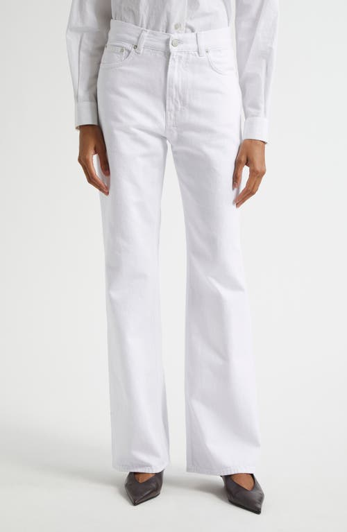 Shop Haikure Korea High Waist Straight Leg Jeans In Optical White