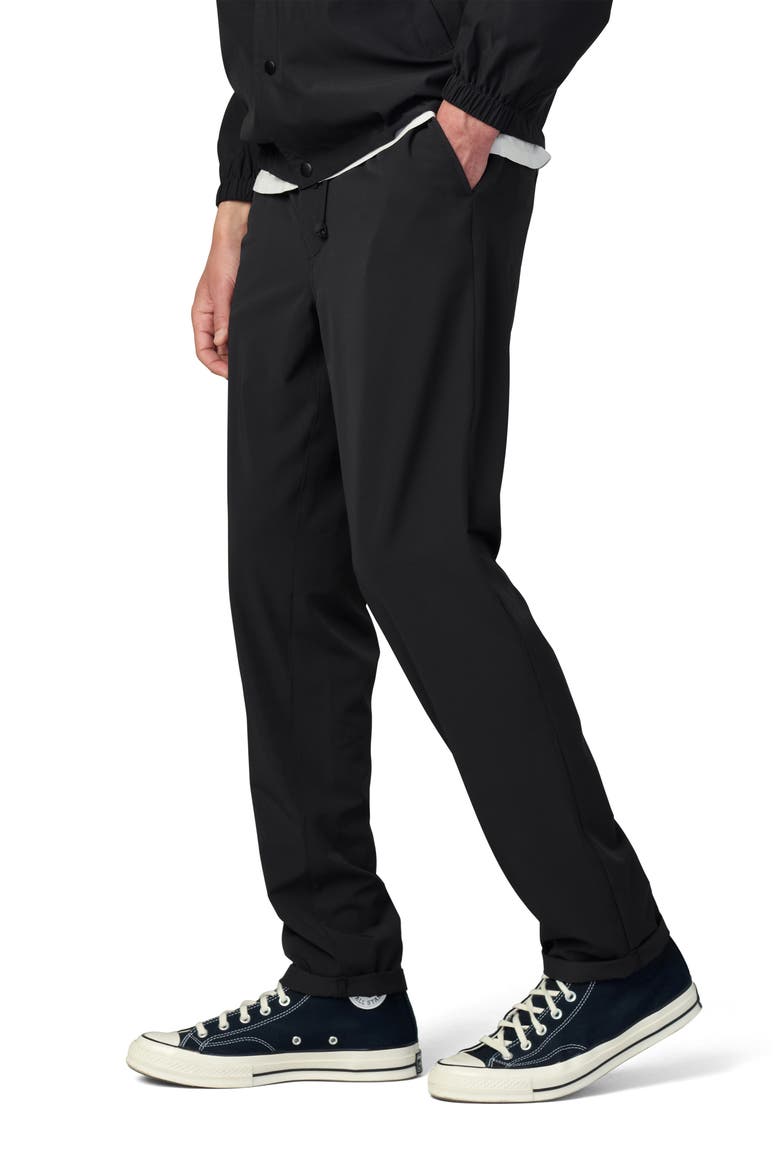 The Laird Slim Fit Drawstring Waist Pants, Alternate, color, BLACK