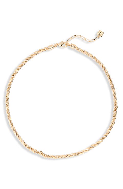 Mixed Metal Rope Chain Necklace