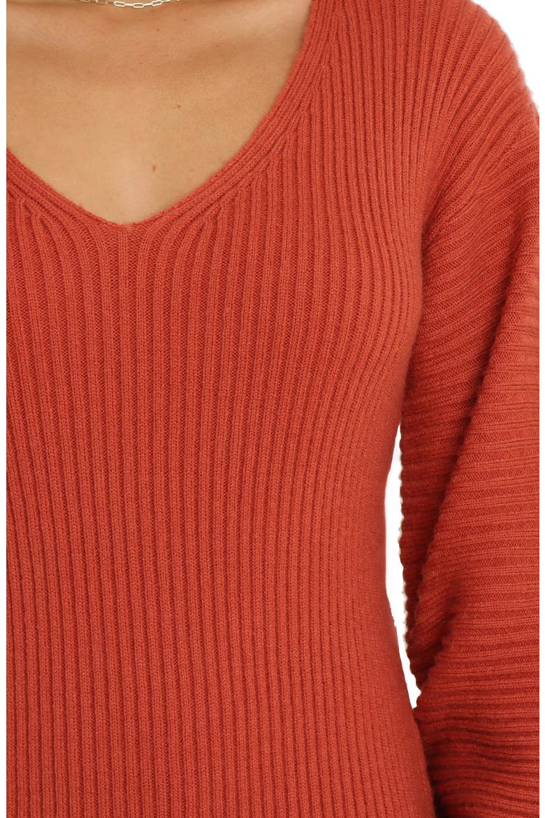 Caledonia Stretch Knit Midi Dress, Alternate, color, RUST