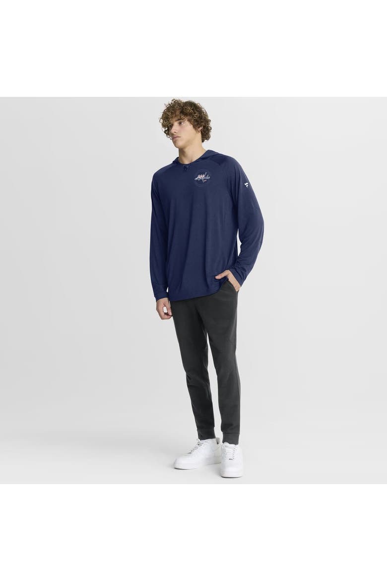 Men's Fanatics Navy Washington Capitals Authentic Pro Rink Raglan Hoodie, Alternate, color, Navy