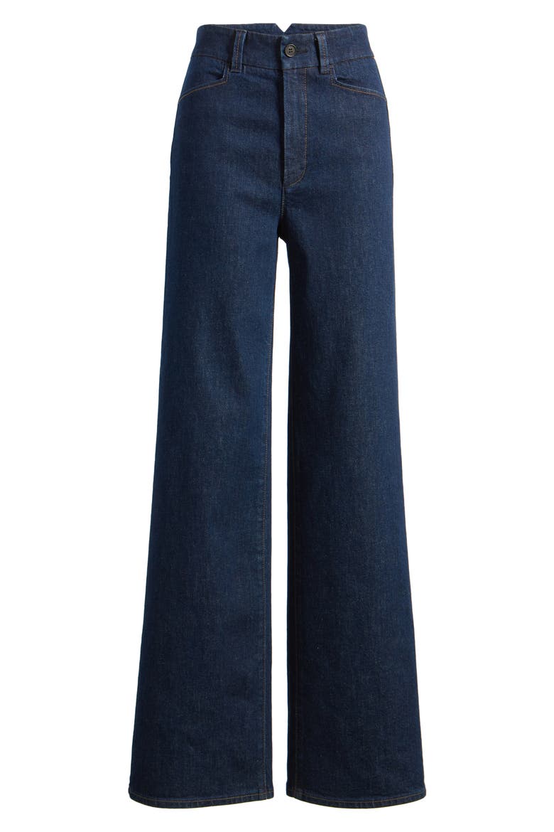 Sasha Notch Back High Waist Wide Leg Trouser Jeans, Alternate, color, EDINBURGH