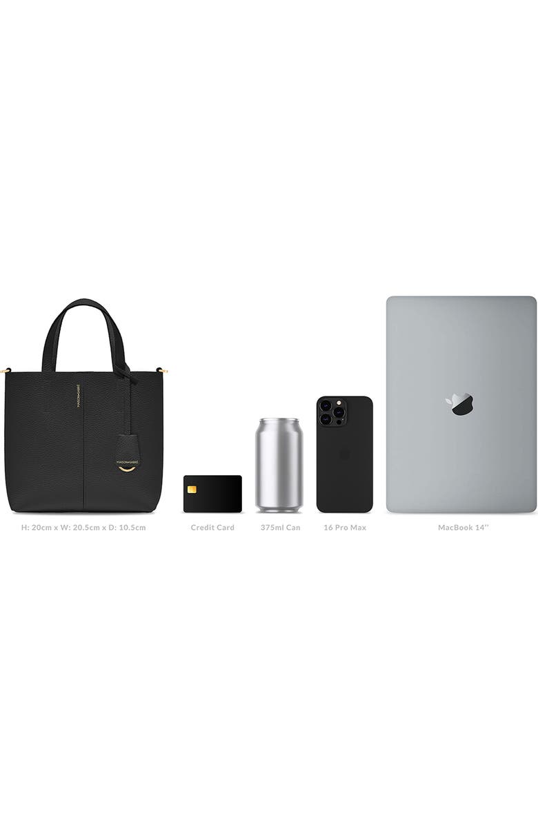 MAISON de SABRÉ Small Leather Soft Tote, Alternate, color, Rouge Noir