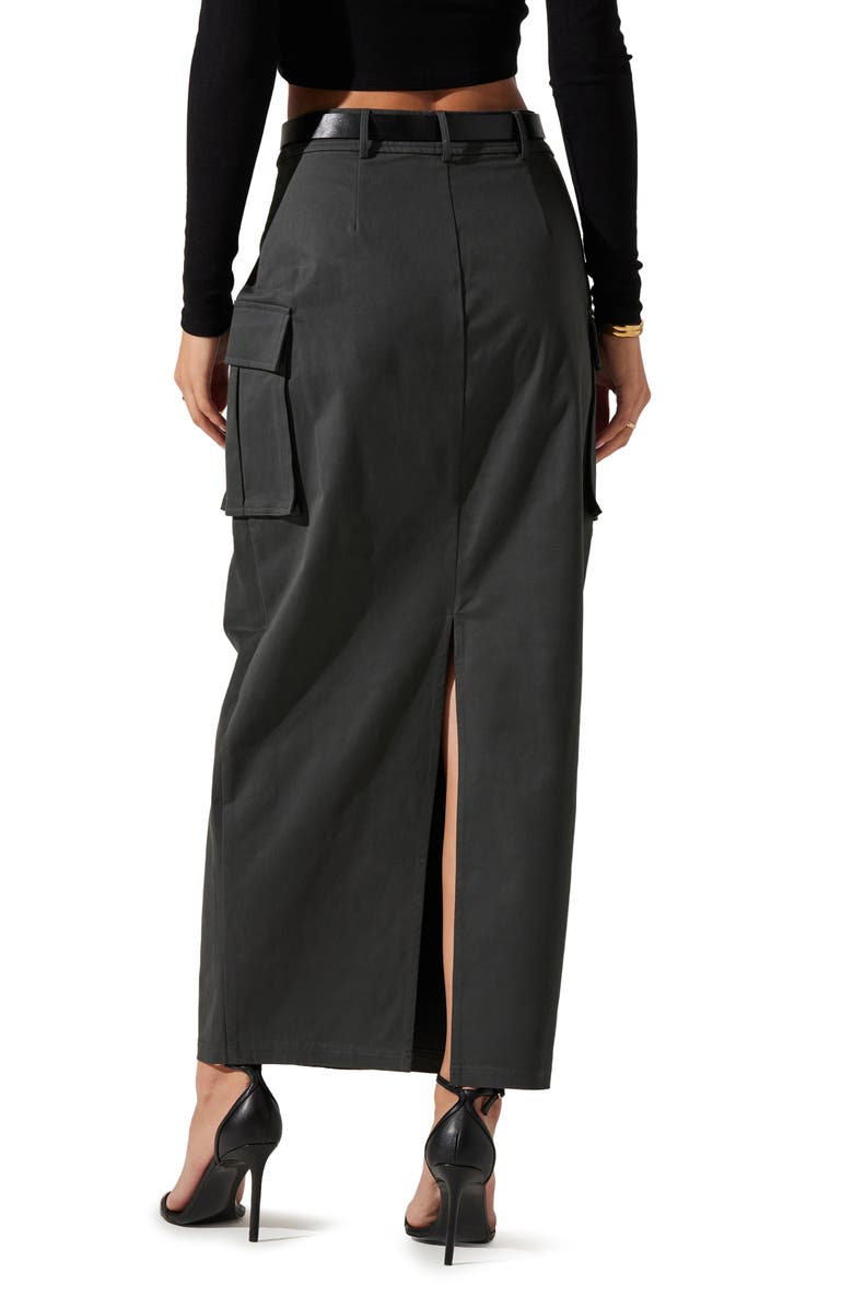 ASTR the Label High Waist Cargo Maxi Skirt, Alternate, color,
