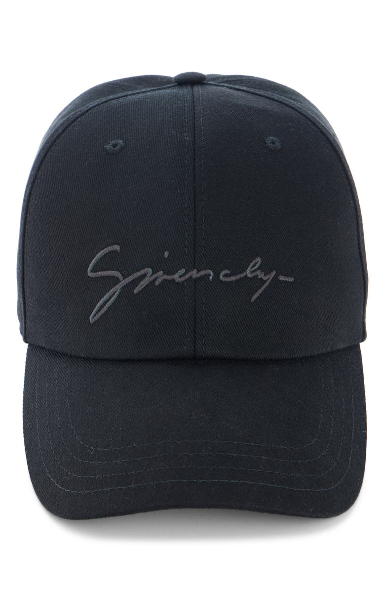 Givenchy Logo Embroidered Baseball Cap, Alternate, color, 001-Black