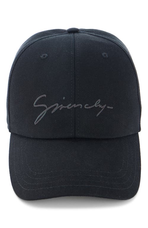 Givenchy Logo Embroidered Baseball Cap In Black