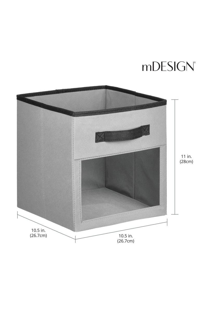 mDesign Fabric Nursery Storage Cube, Front Window/Handle, 8 Pack, Alternate, color,