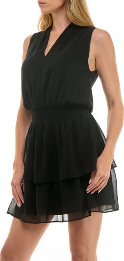 Sleeveless Pleated Minidress