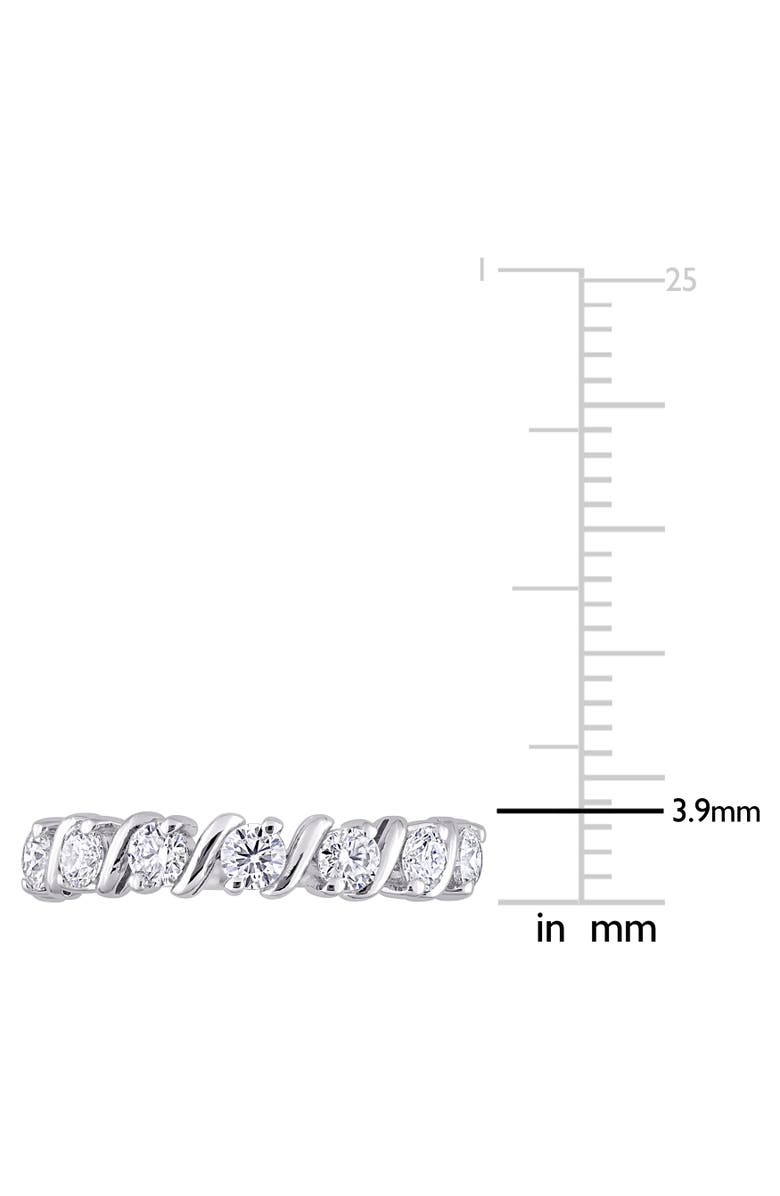 Julianna B. Moissanite Swirl Anniversary Band, Alternate, color, Sterling Silver