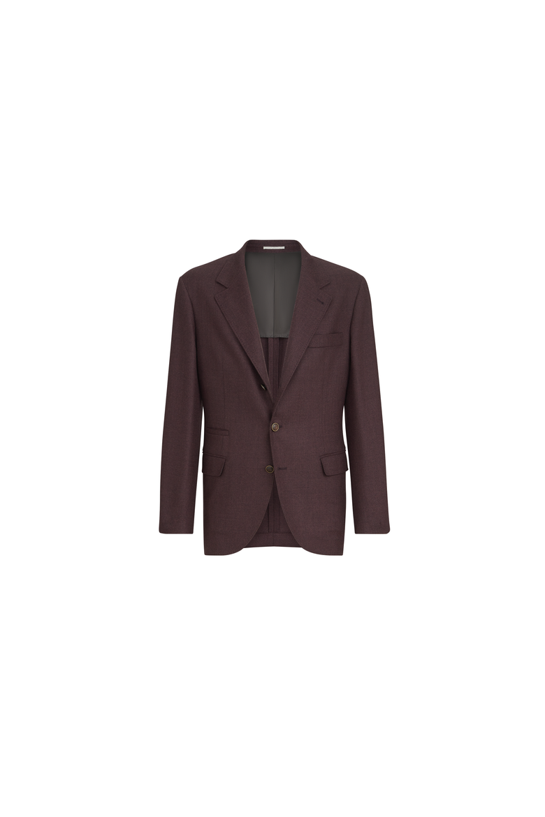 Mouliné virgin wool twill deconstructed blazer, Alternate, color, Blueberry