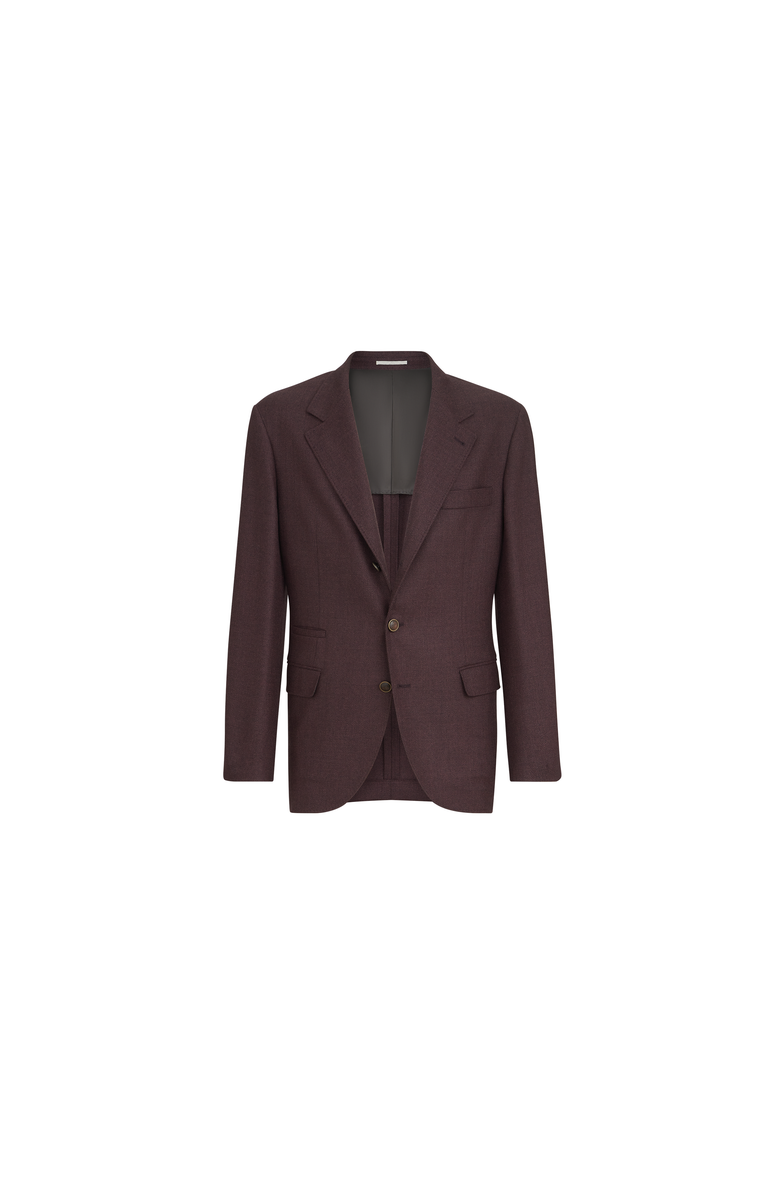 Brunello Cucinelli Mouliné virgin wool twill deconstructed blazer, Alternate, color, Blueberry