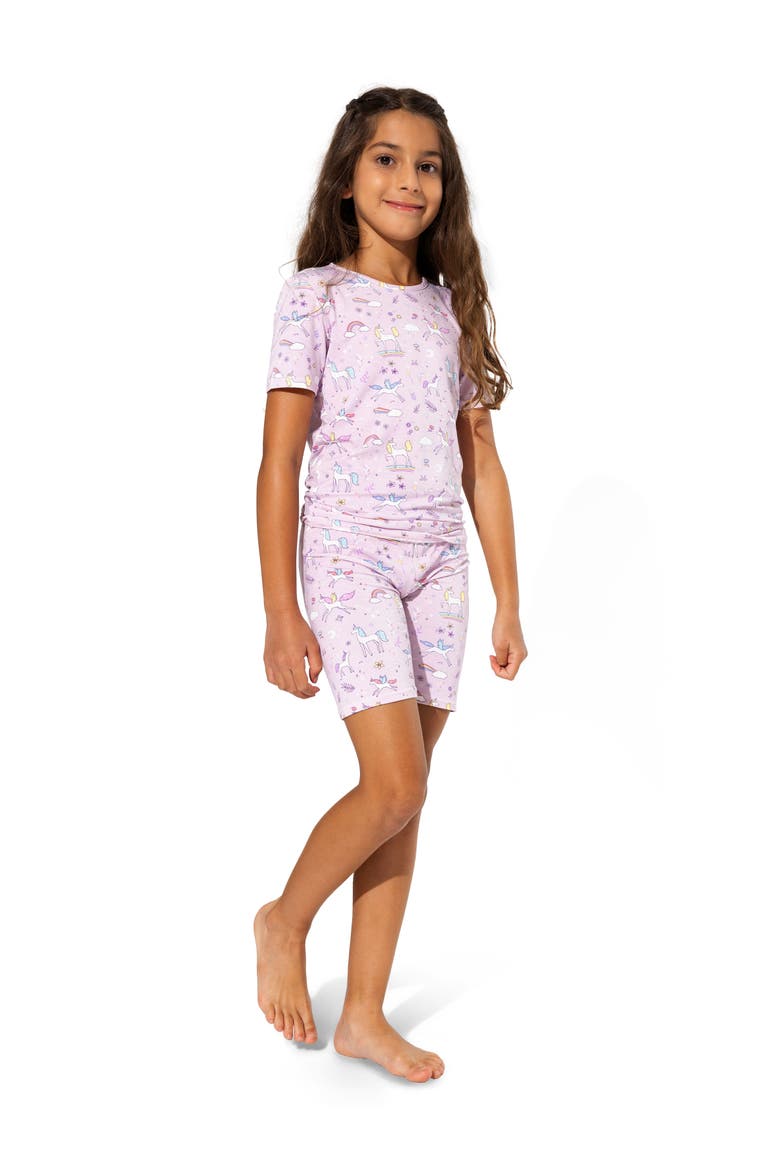 Enchanted Unicorn Kids 2-Piece Short Sleeve & Shorts Pajama Set, Alternate, color, Enchanted Unicorn