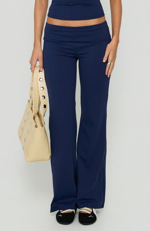 Daily Define Foldover Waist Straight Leg Pants