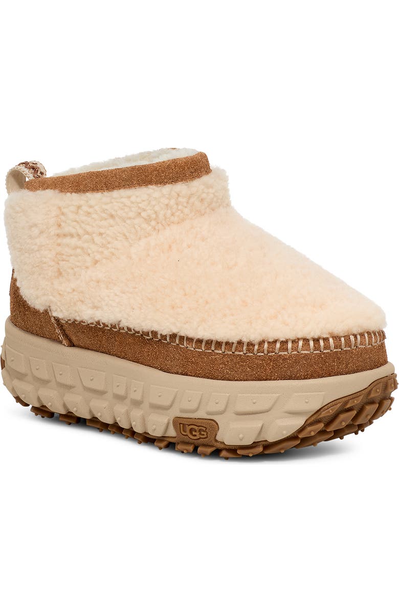 UGG<sup>®</sup> Venture Daze Ultra Mini Genuine Shearling Platform Bootie, Main, color, Nat