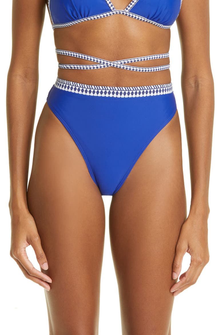Lena High Leg Bikini Bottoms, Main, color, ROYAL BLUE