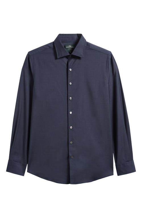 Rodd & Gunn Esk Valley Wool Mélange Button-up Shirt In Eclipse
