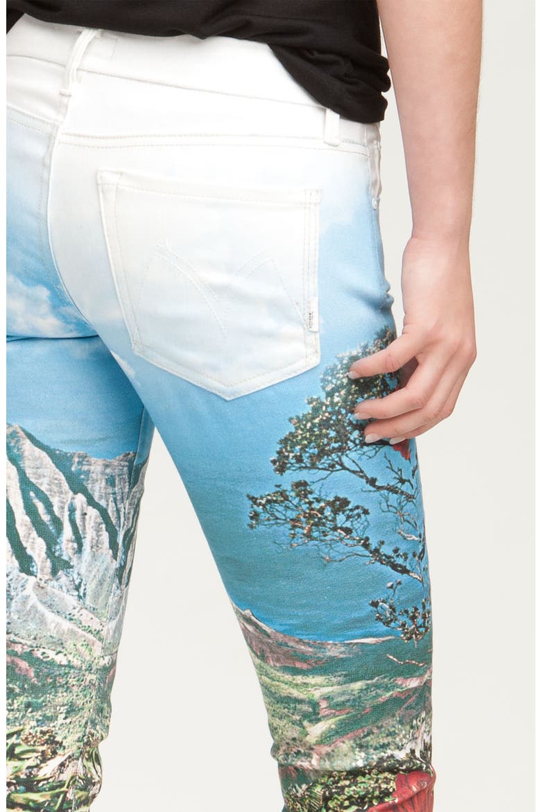'The Looker' Print Skinny Stretch Denim Jeans, Alternate, color, A DAY IN PARADISE