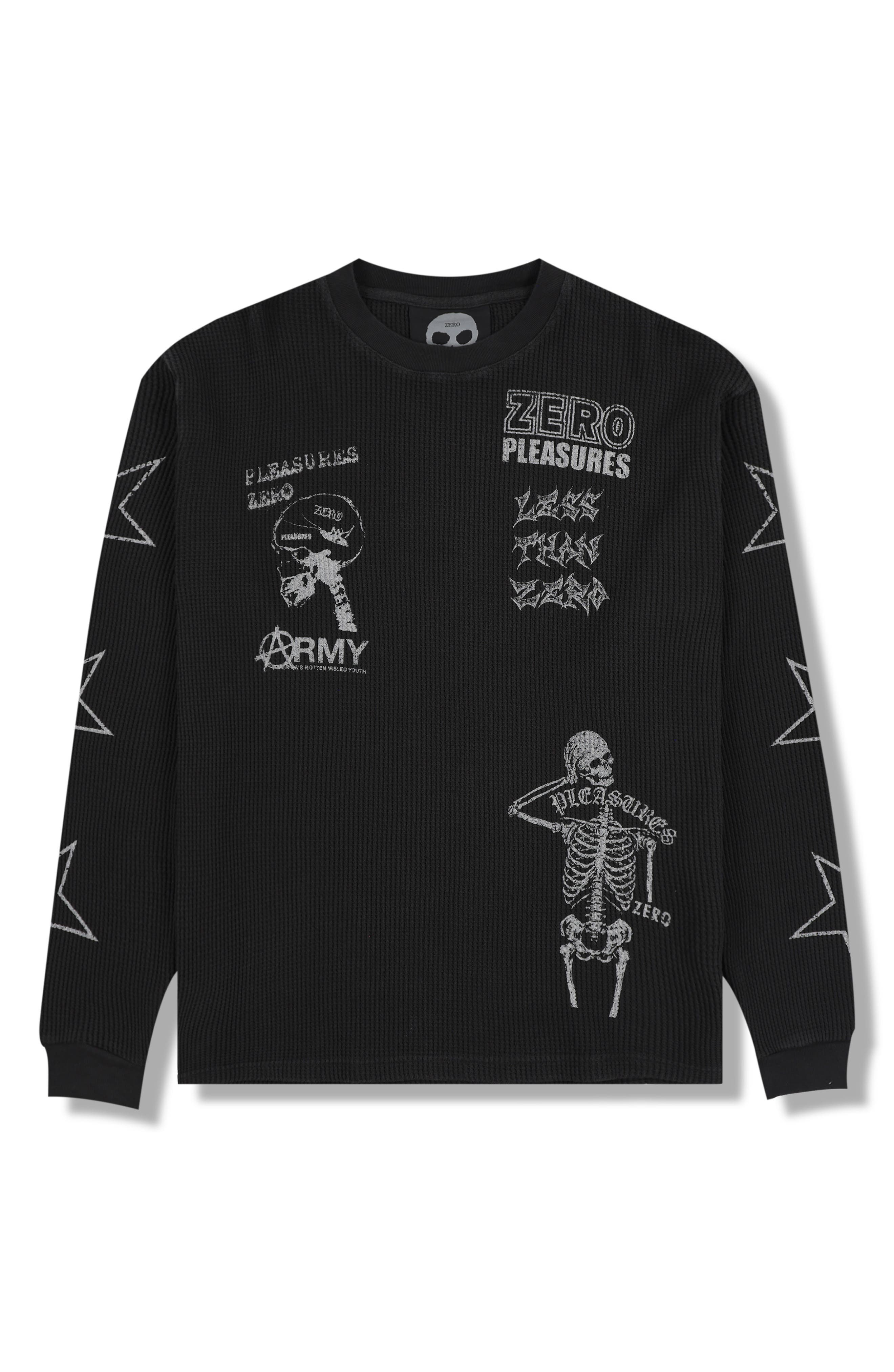 X Zero Skateboards Misled Thermal Graphic Long Sleeve T-Shirt (Men