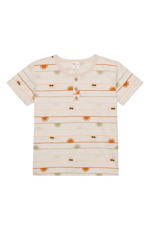 Pl Baby By Petit Lem 3-piece T-shirt & Shorts Set In Beige Sun