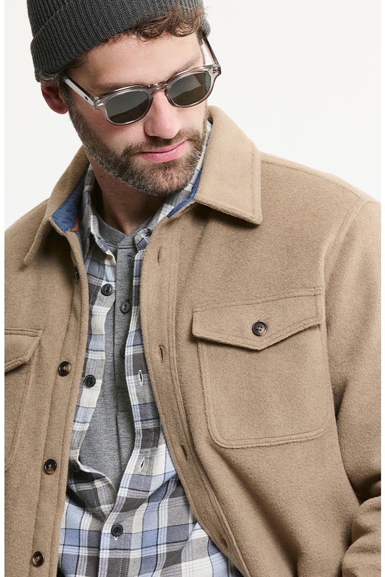 Luxe Soft Blend Quilt Lined Overshirt, Alternate, color, TAN