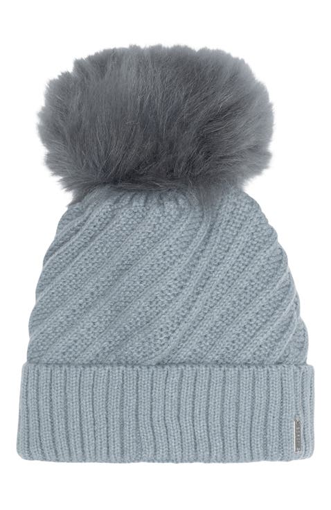 Knit Hat With Select Lamb Pom