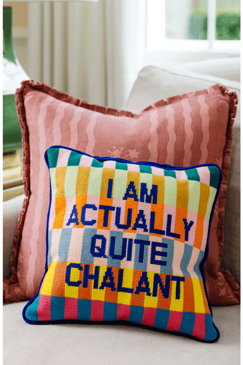 Chalant Needlepoint Pillow, Alternate, color, Chalant