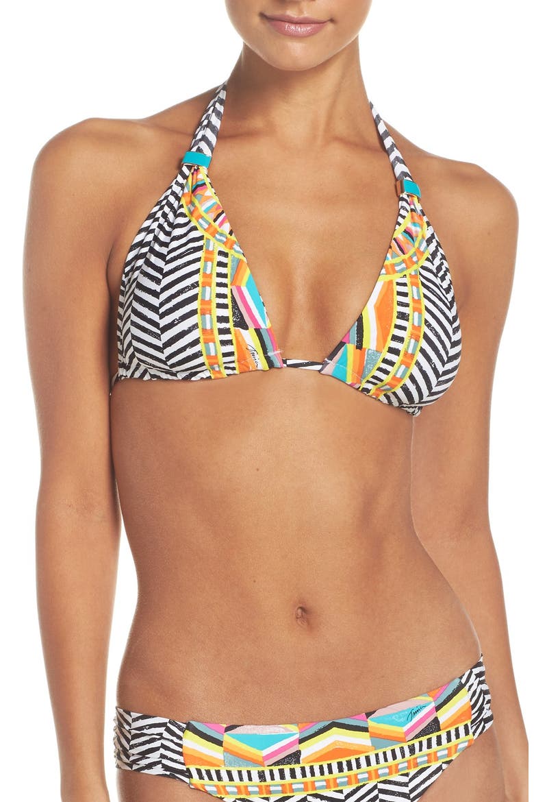 Brasilia Reversible Triangle Bikini Top, Main, color, MULTI
