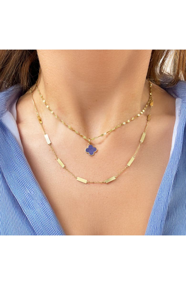 The Lovery Fine Jewelry Amethyst Clover Charm, Alternate, color, Amethyst