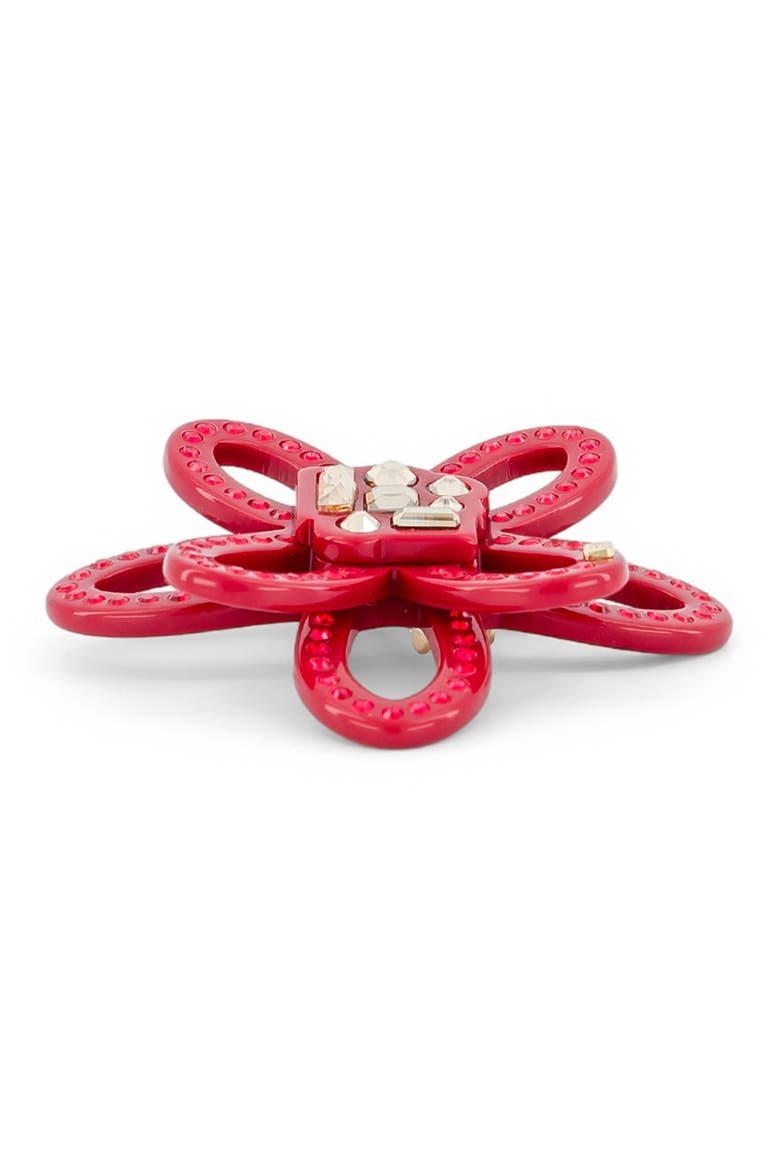 Tango Strass Side Barette, Alternate, color, Red