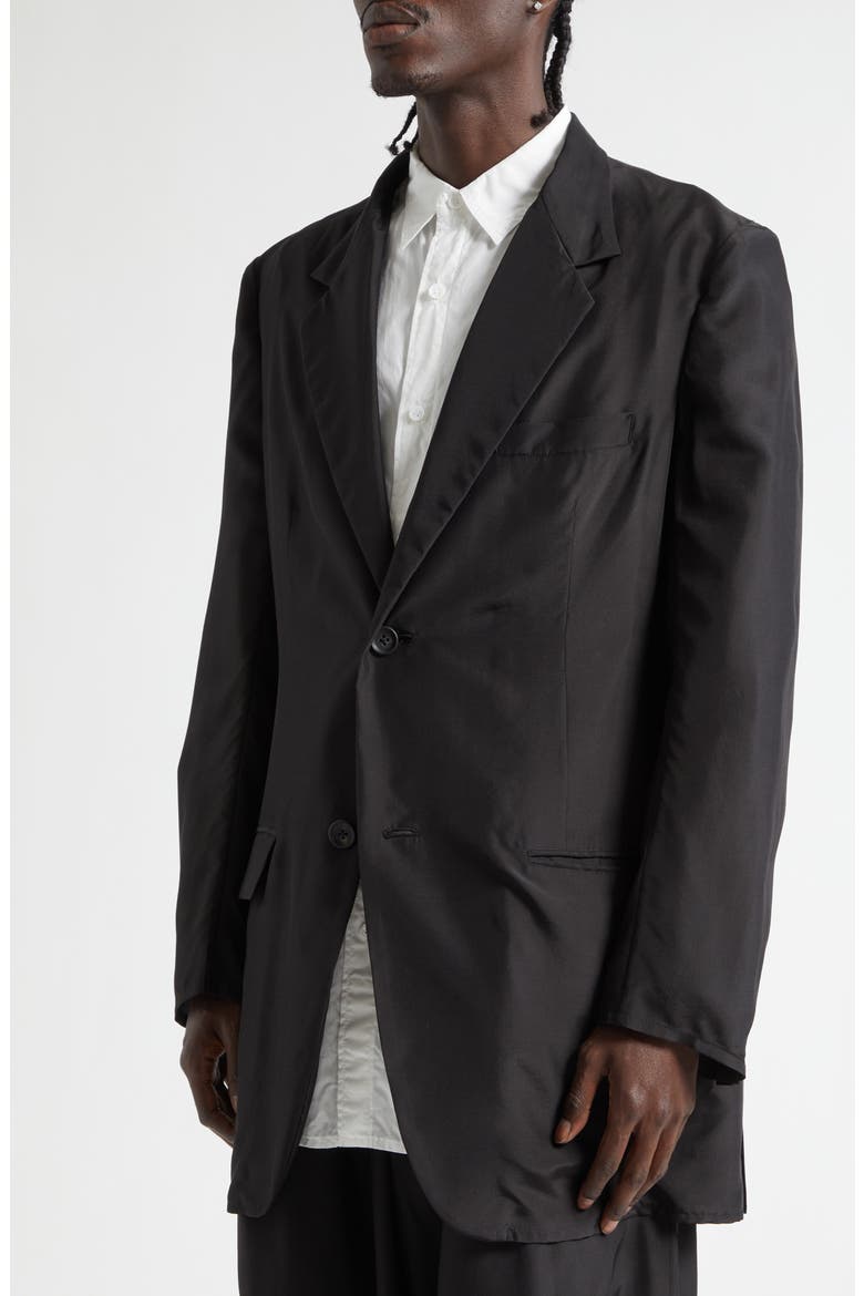 Silk Jacket, Alternate, color, BLACK