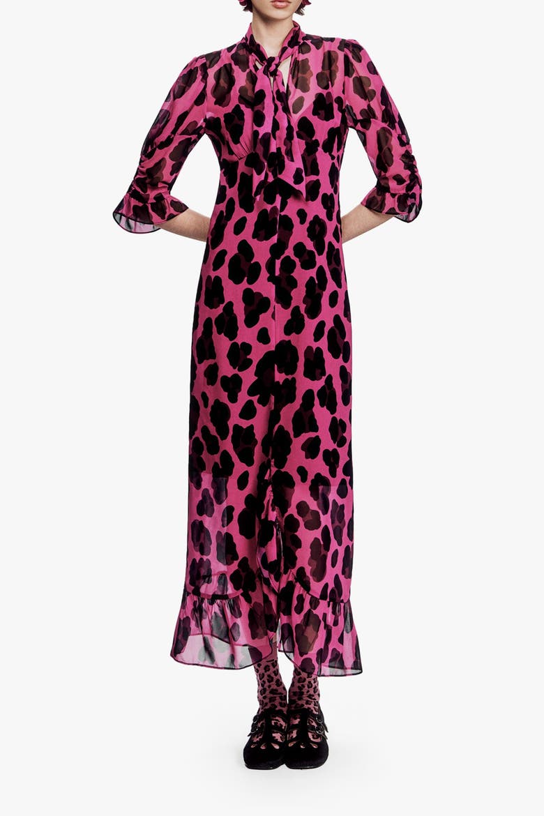 Jewel Jaguar Chiffon, Main, color, Ruby