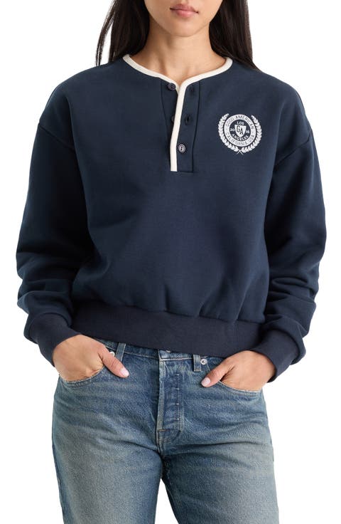The Brushed Fleece Henley Sweatshirt