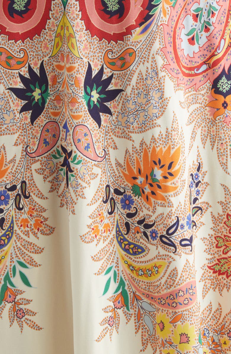 Etro Paisley Print Stretch Maxi Sundress, Alternate, color, Print On White Base