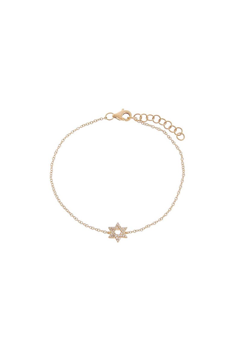 Diamond Pave Star Of David Bracelet 14K, Main, color, 14K Gold