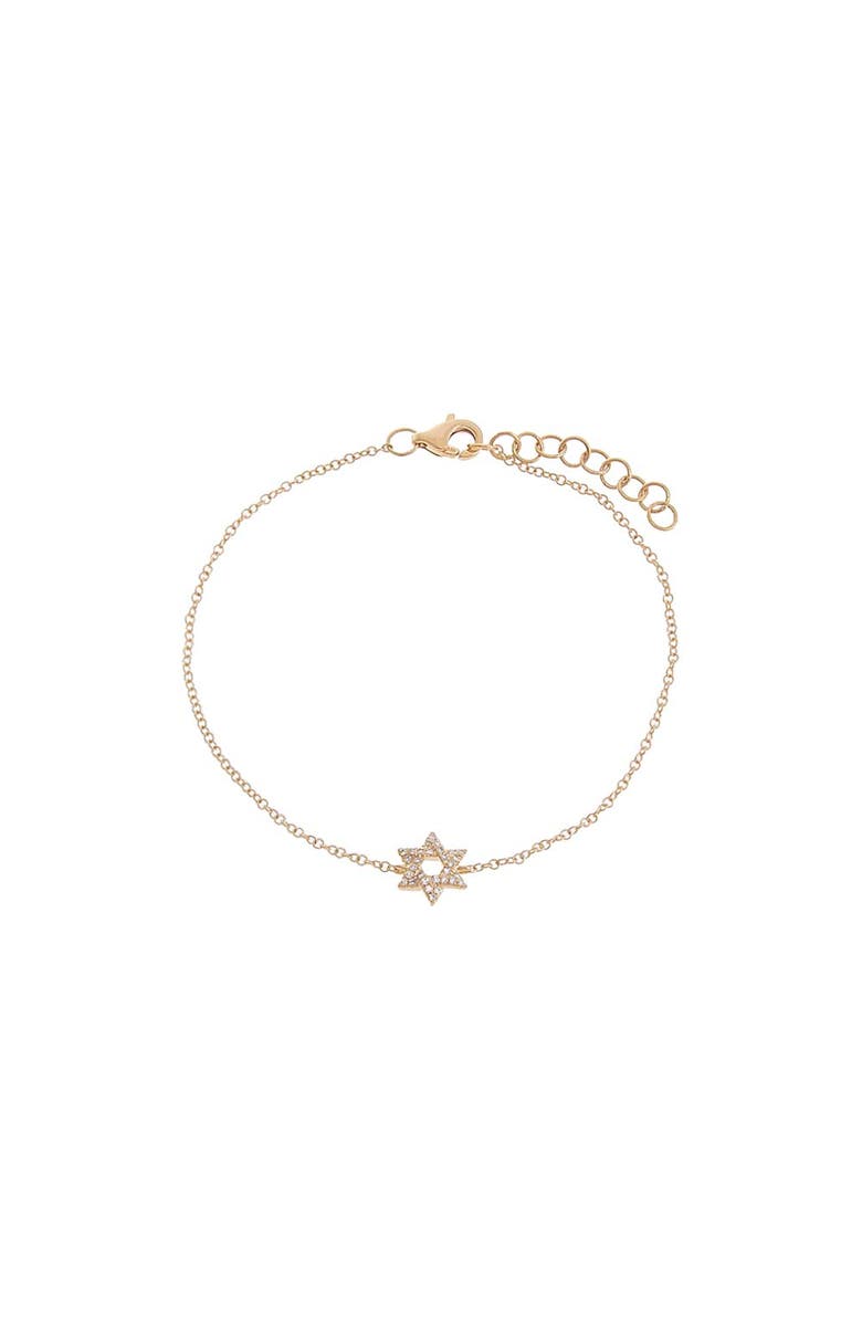 BY ADINA EDEN Diamond Pave Star Of David Bracelet 14K, Main, color, 14K Gold