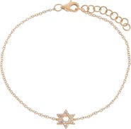 BY ADINA EDEN Diamond Pave Star Of David Bracelet 14K