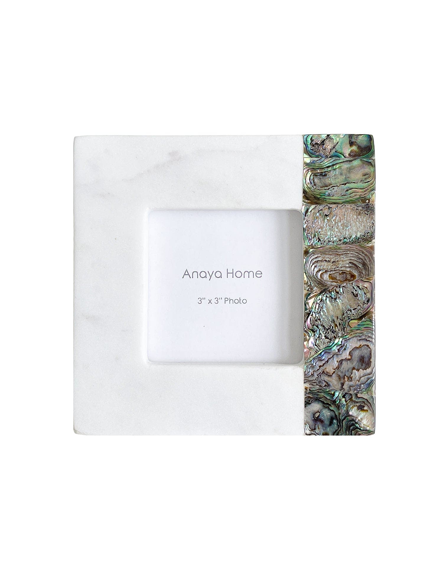 Anaya Rainbow Pearl Marble Picture Frames in White 