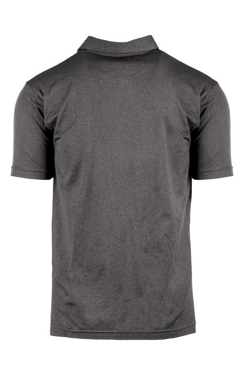 Burnside Soft Jersey Polo In Heather Charcoal