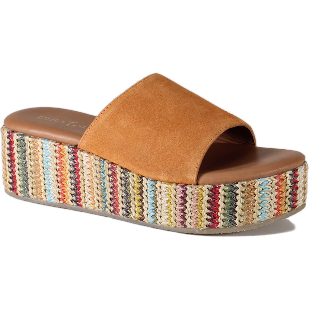 Diba True Rock Steady Platform Slide Sandal In Orange