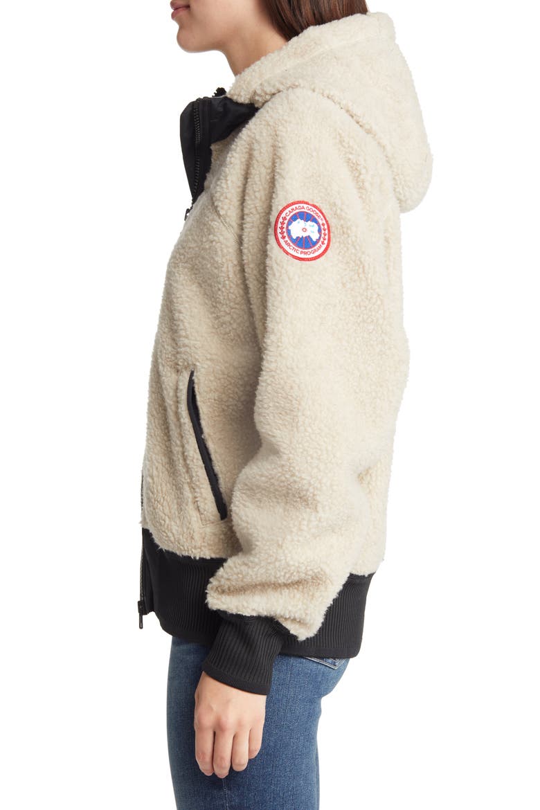 Simcoe Fleece Zip-Up Hooded Jacket, Alternate, color, LIGHT TAN-TAN CLAIR