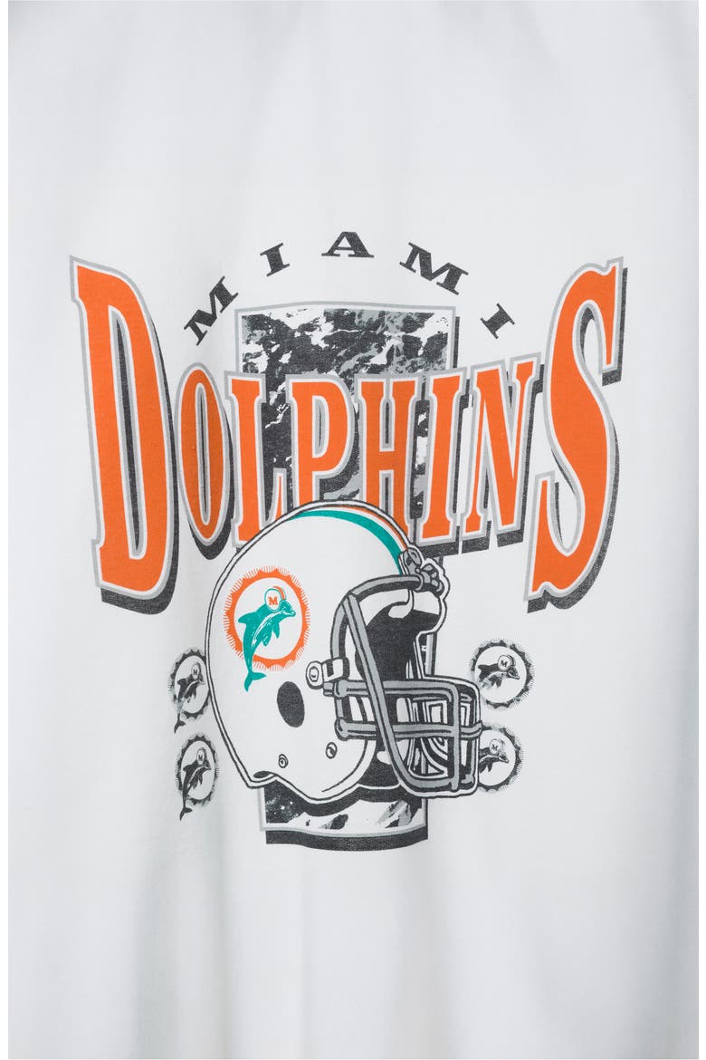 Miami Dolphins Conversion Graphic Sweatshirt, Alternate, color, WHITE