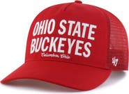 '47 Men's '47 Scarlet Ohio State Buckeyes Contemporary Hitch Trucker Adjustable Hat