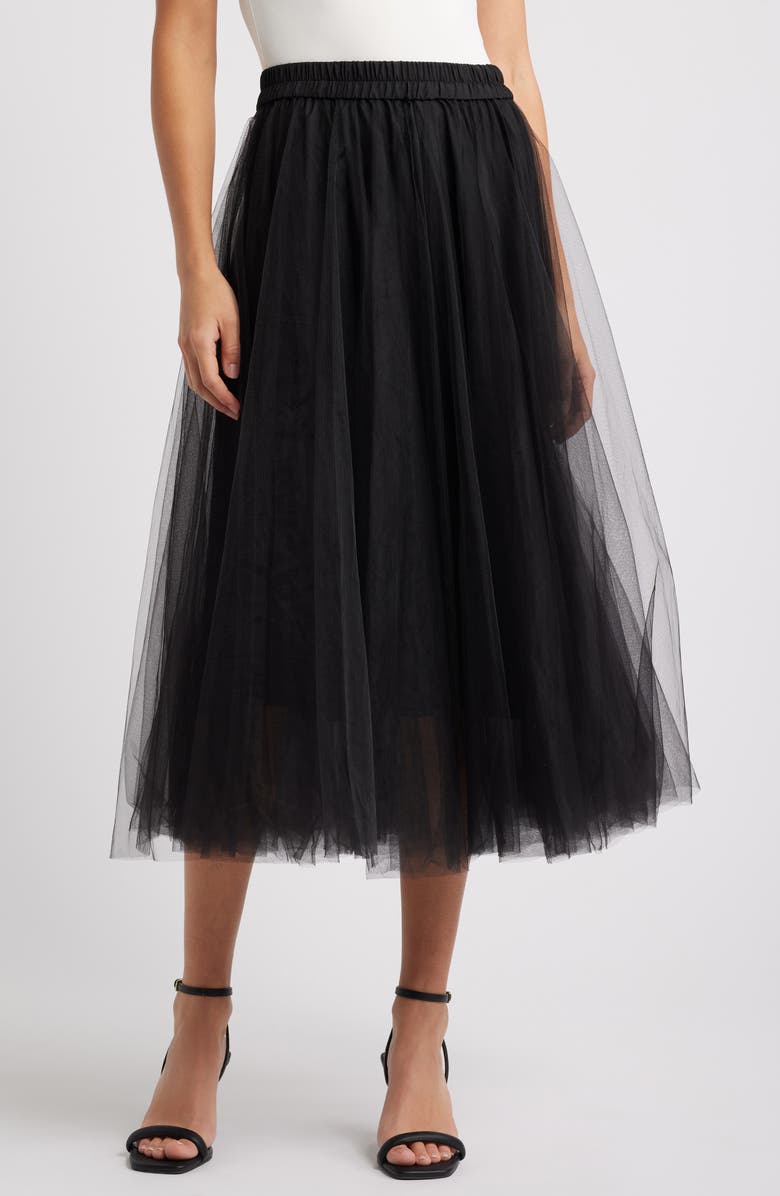Masai Copenhagen Scarlet Tulle Maxi Skirt, Main, color, 