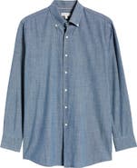 Peter Millar Davenport Stretch Chambray Button-Down Shirt