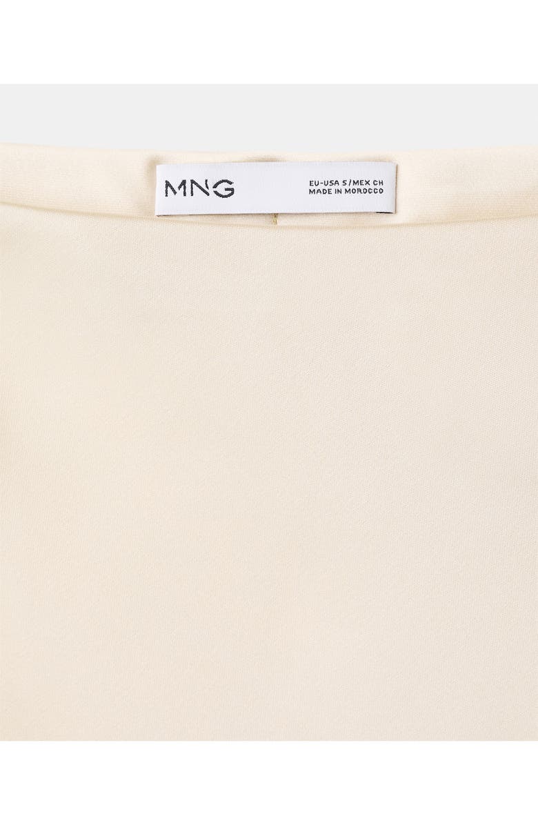 MANGO Lace Trim Satin Midi Skirt, Alternate, color, 