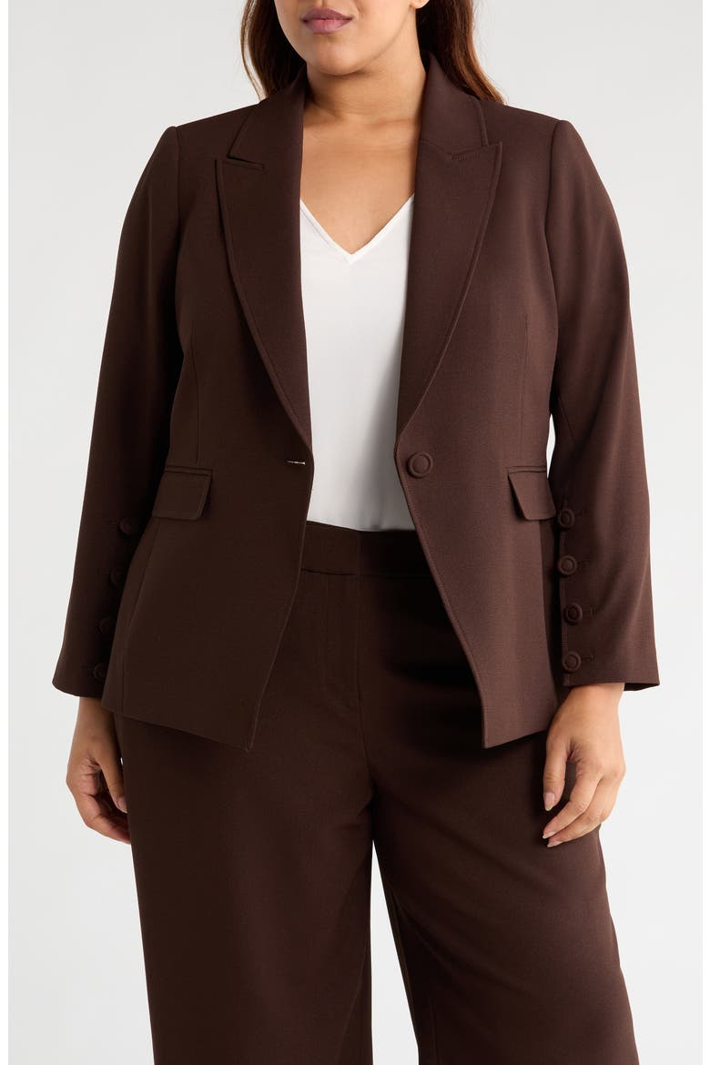 One-Button Blazer, Main, color, ESPRESSO