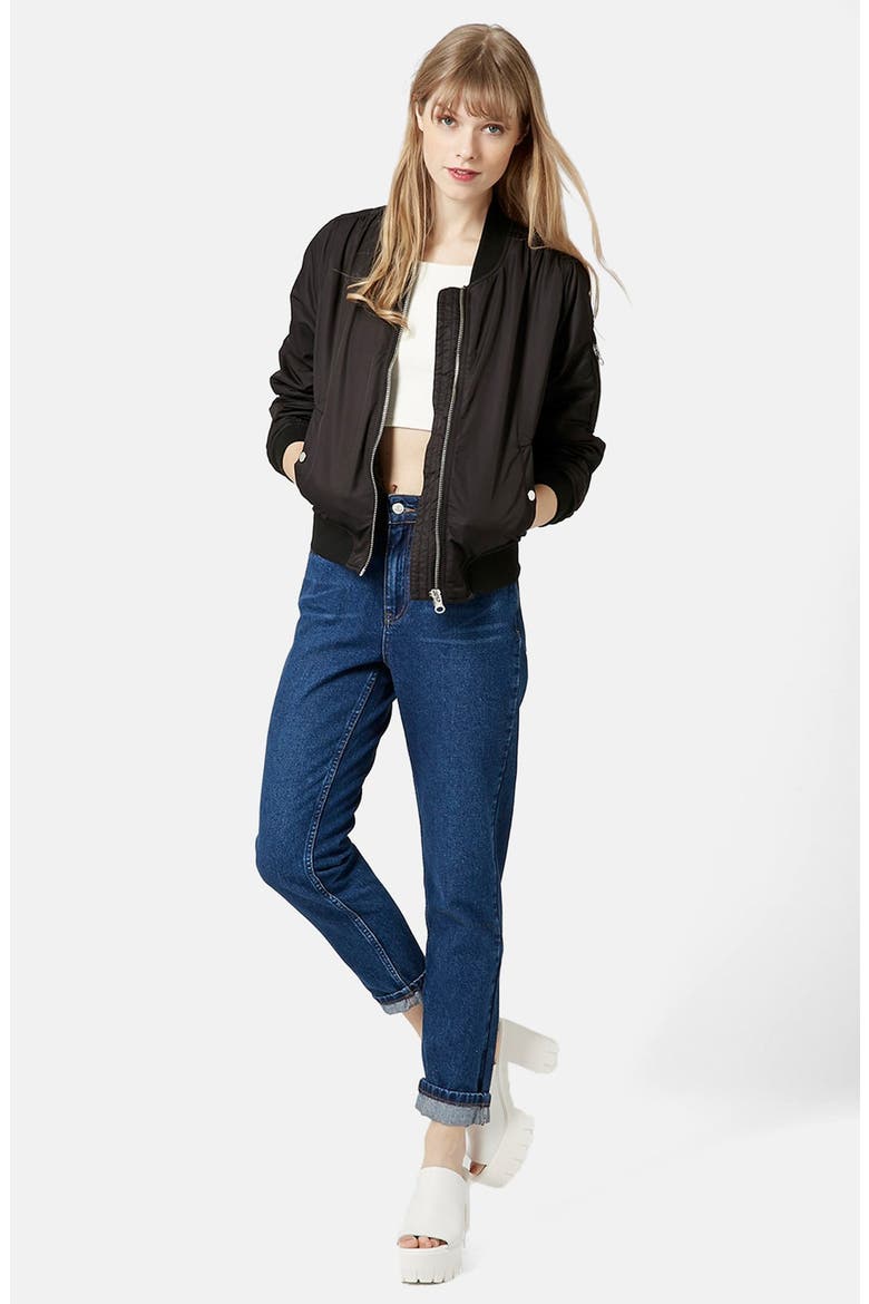 'Florris MA1' Bomber Jacket, Main, color, BLACK