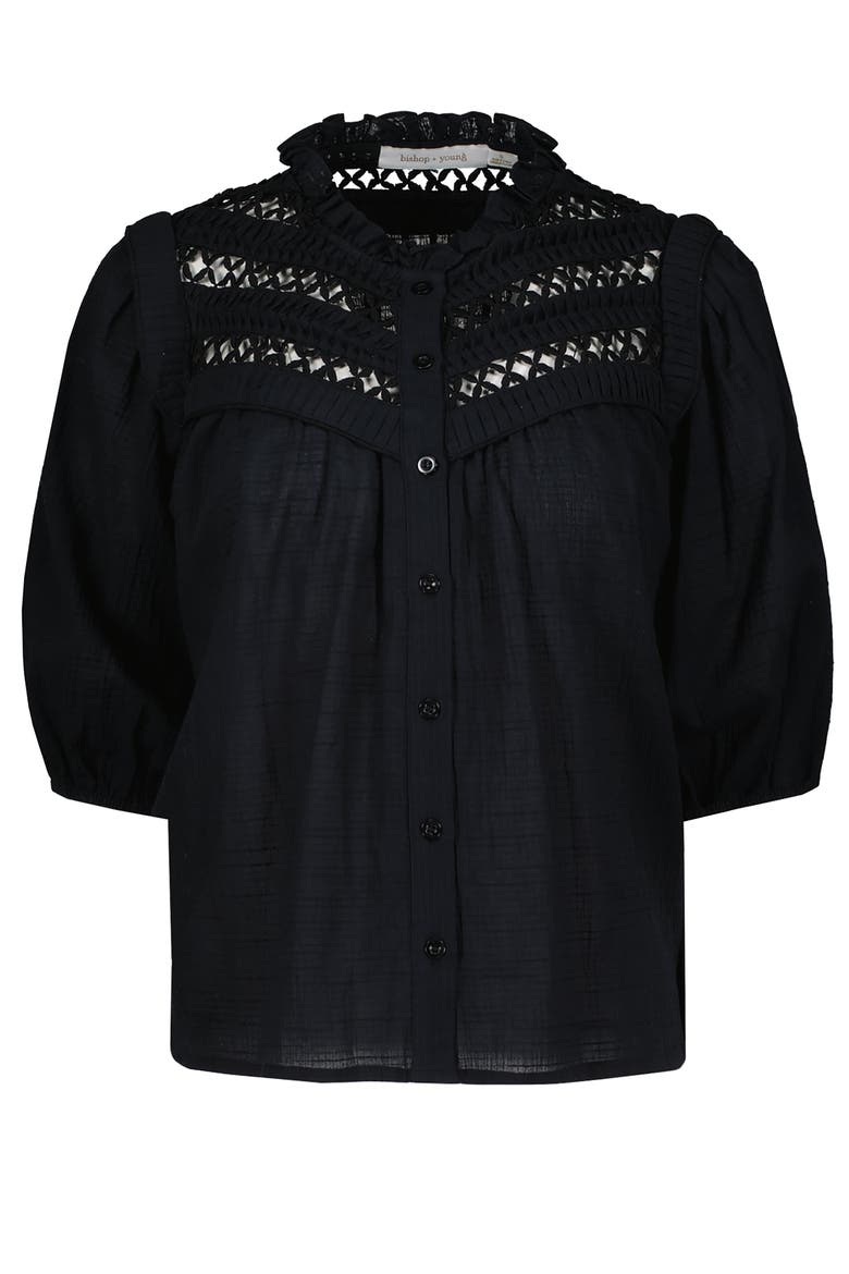 Chelsea Detail Blouse, Alternate, color, Soft Black