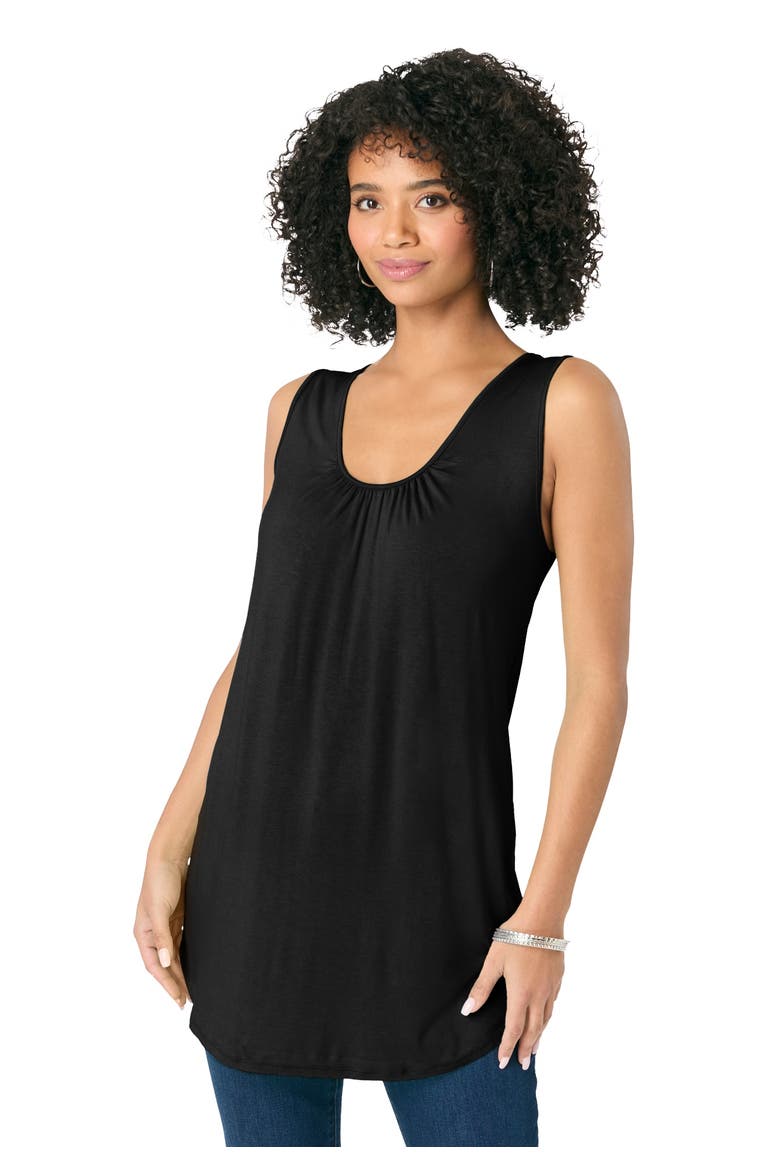 Ultra Drape Tank Top, Main, color, BLACK